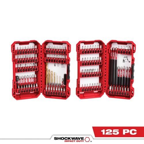 milwaukee 48 32 5161 shockwave impact duty 125pc drill drive set