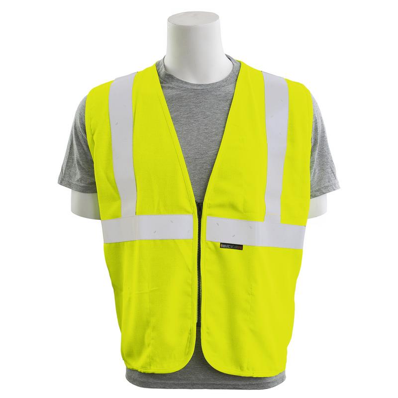 IFR150Z Class 2 Zip Front Inherent Flame Resistant Solid Hi Viz Lime ...