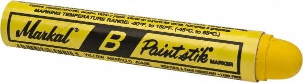 12 Marqueurs Paintstik MARKAL 🖊️ Jaune - Marquage Permanent Sur Métal, Béton, Bois