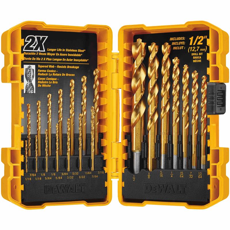 dewalt DW1361 21 pc pilot point titanium drill bit set | Atlantic ...