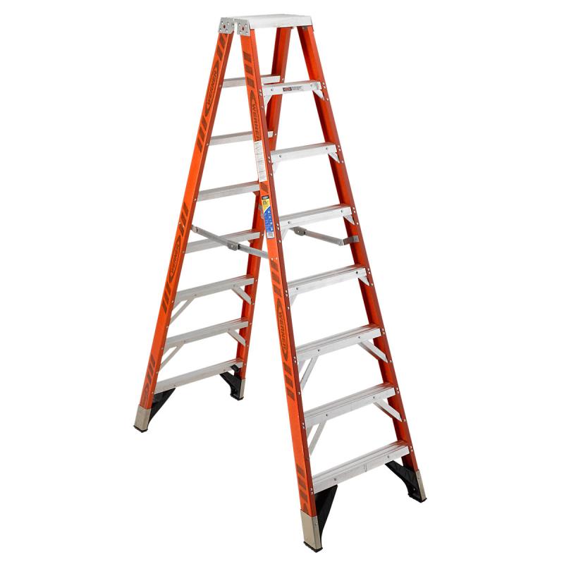 T7408 Werner Co. T7408 8' Type IAA Fiberglass Twin Ladder | Atlantic ...